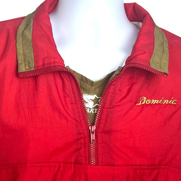 VTG Starter San Francisco 49ers Color Block Jacket S Nylon Popover 1/4 Zip - Picture 3 of 11